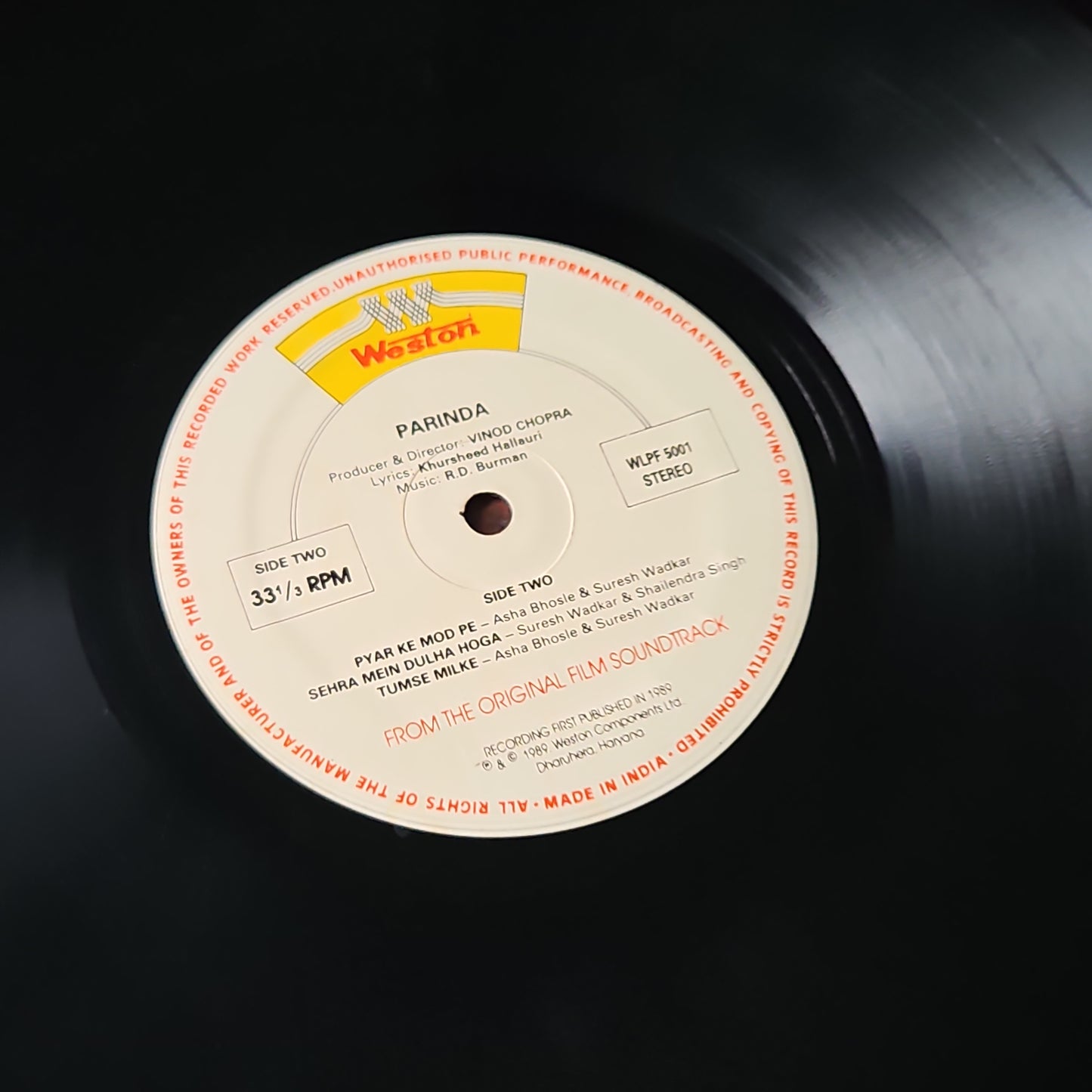 Parinda - R D Burman superhit in VG+ to excellent