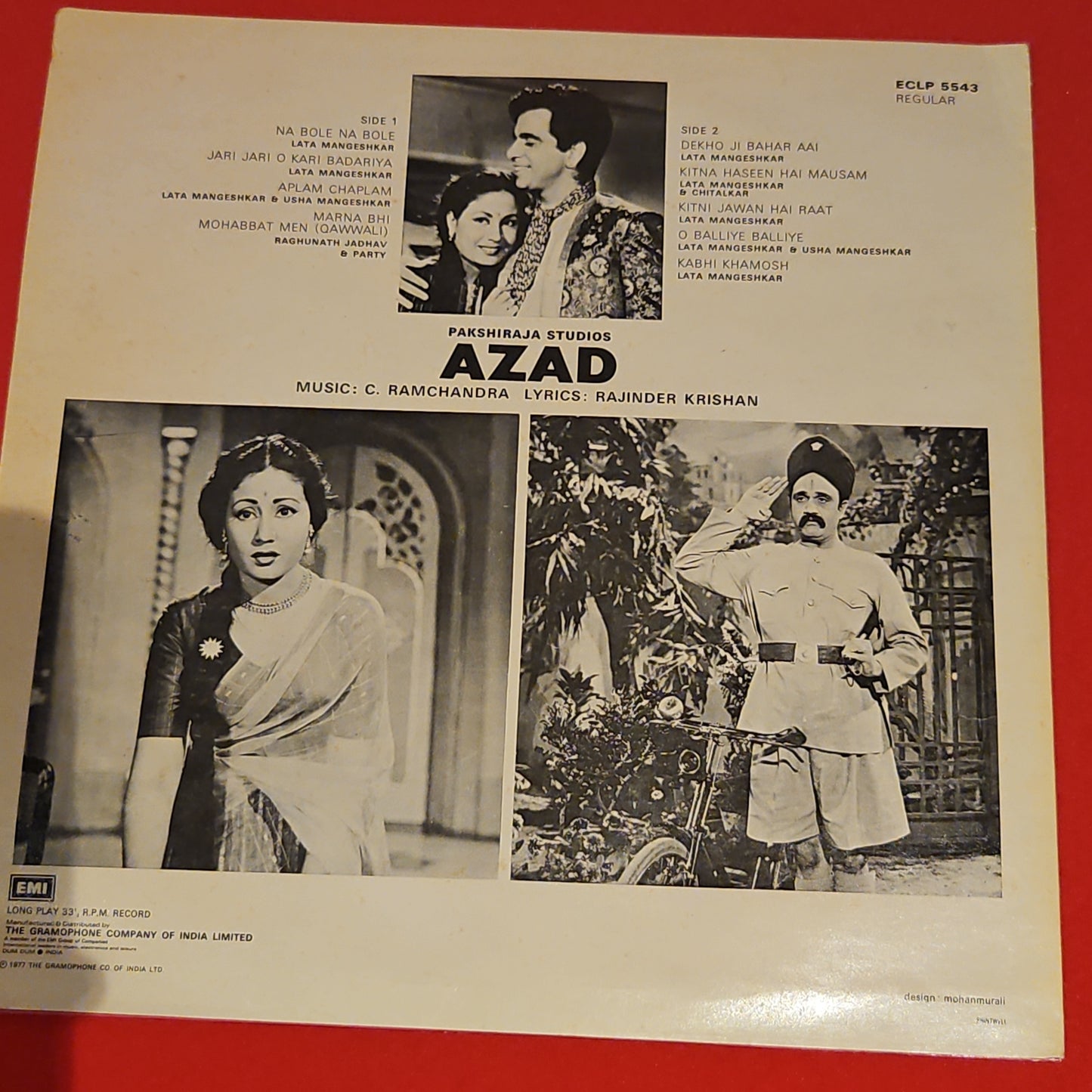 Azad - C Ramachandra Superhit classic . Tribute to Dilip Kumar and Meena Kumari in near mint condition Pristine