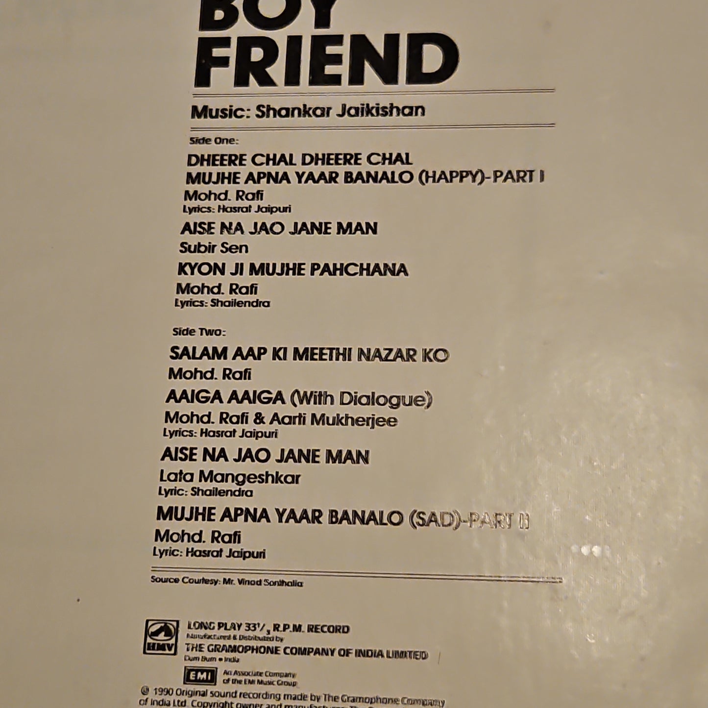 Boy Friend - Shankar Jaikishan Shammi Kapoor in near mint Pristine