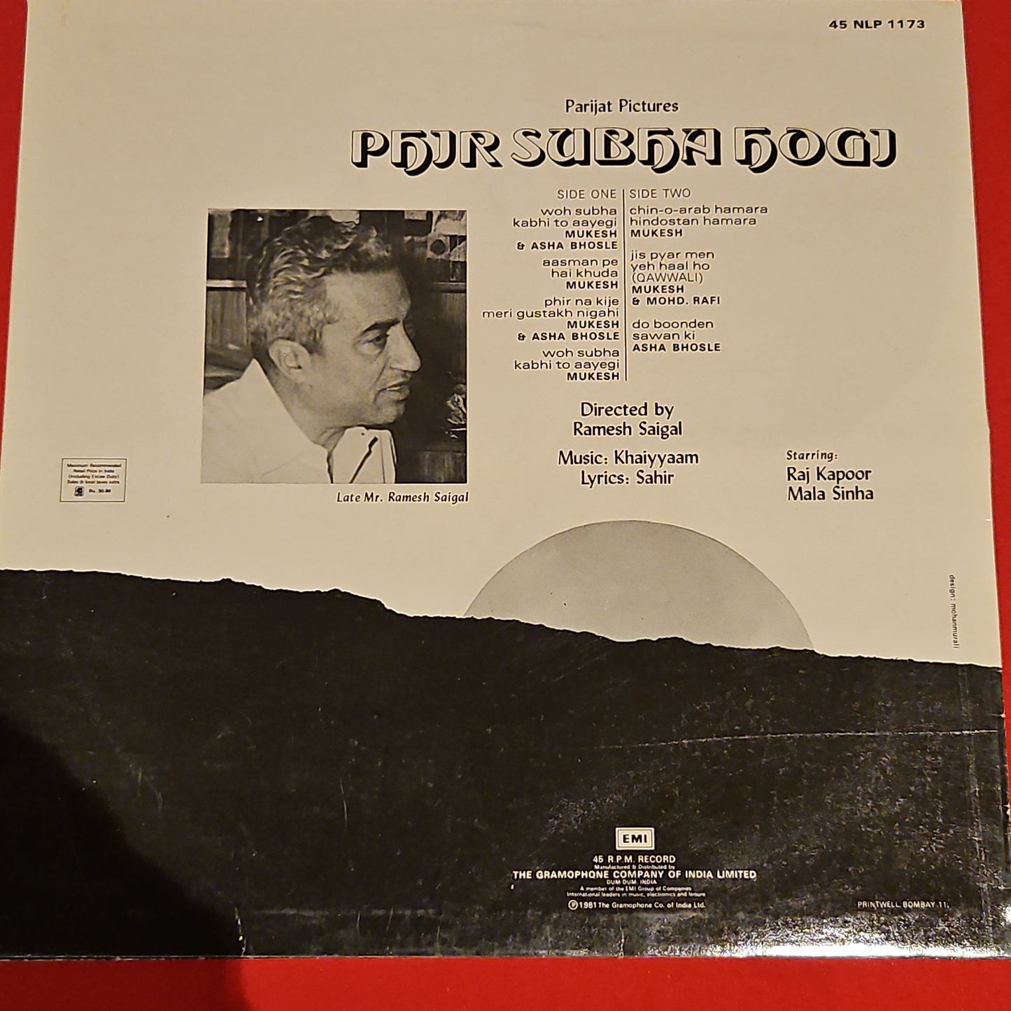 Phir subah Hogi - Khaiyyam and Sahir classic Superhit in neat mint condition