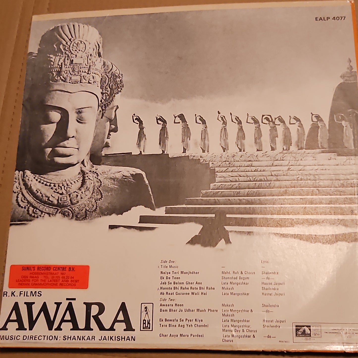 AWARA - Shankar Jaikishan record superhit 1st HMV edition in VG+ condition