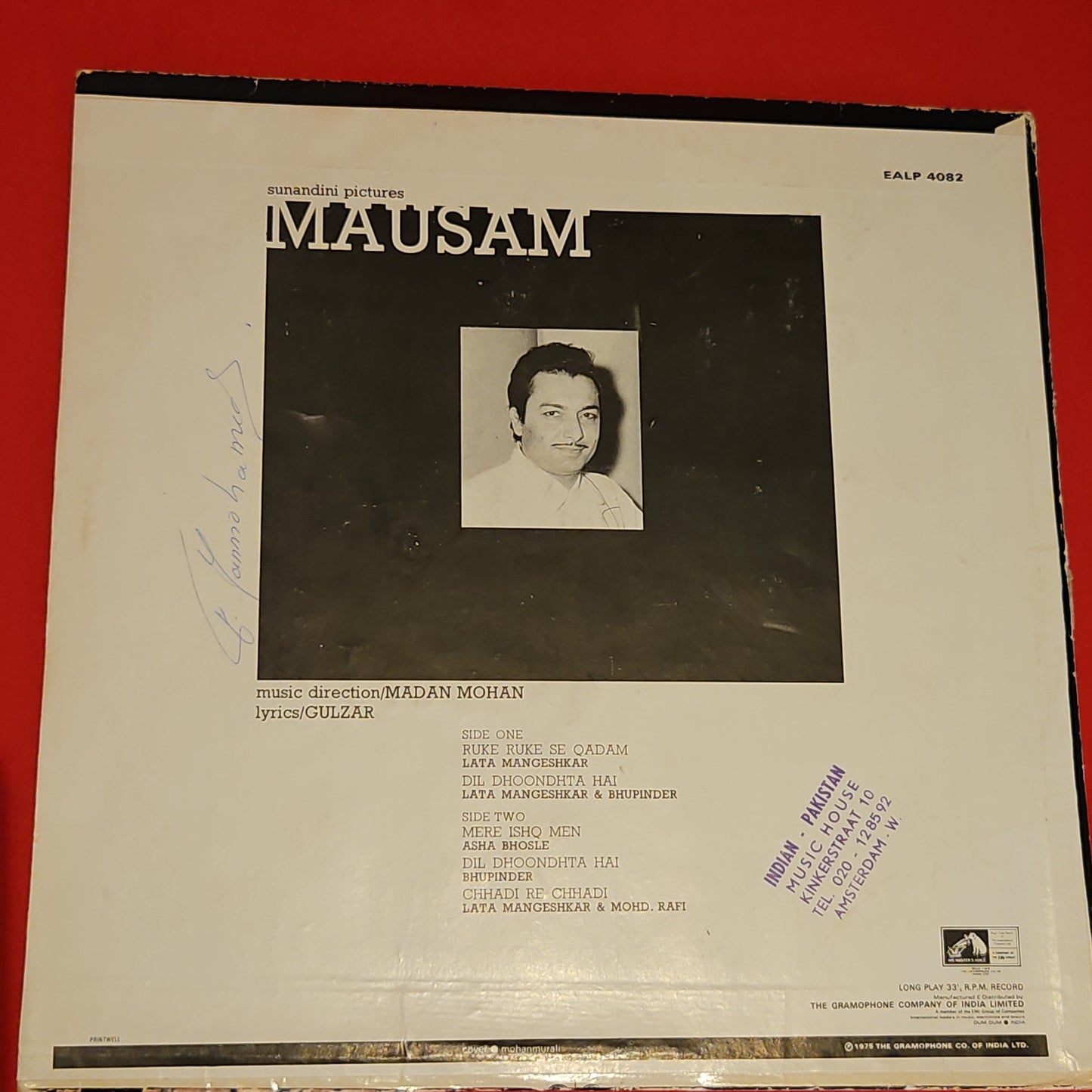 Mausam - Madan Mohan, Gulzar superhit classic in excellent condition