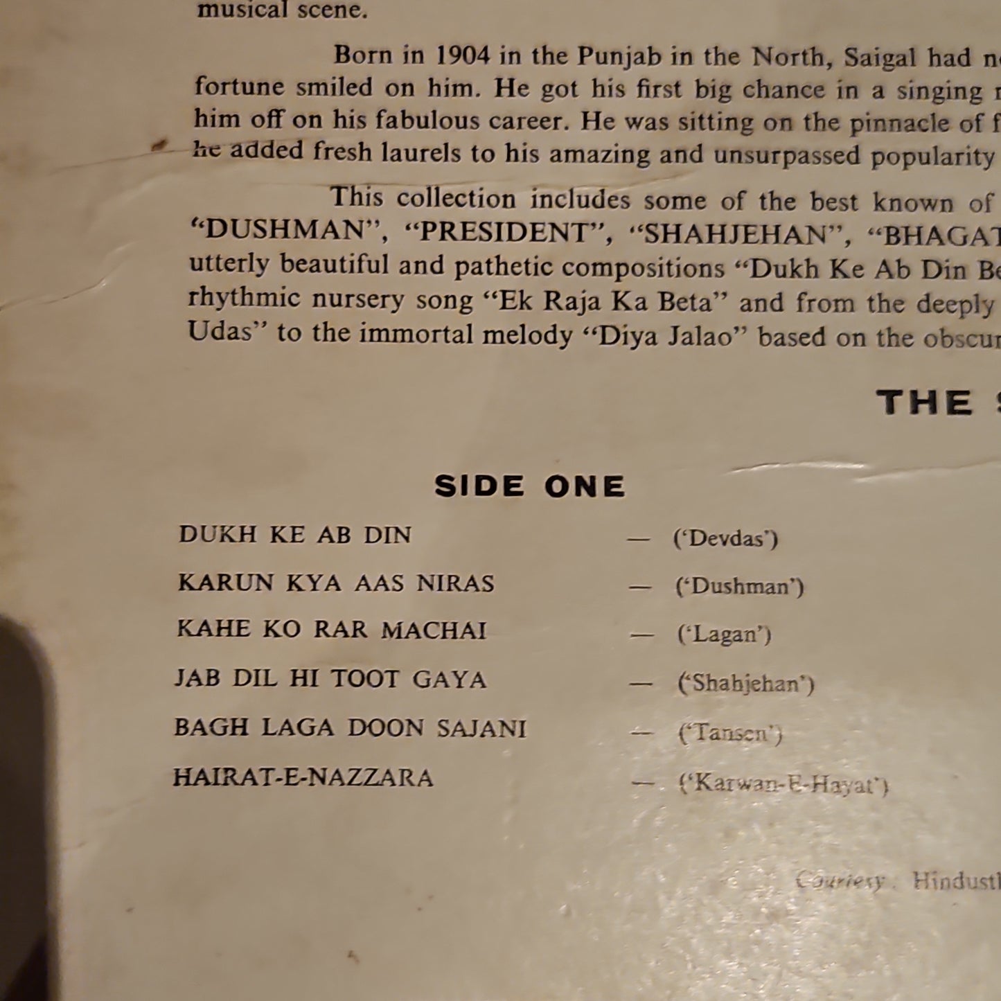 K. L. Saigal Memories Of Greatness (The Golden Voice Of K.L. Saigal) vol 2 - Angel in excellent condition