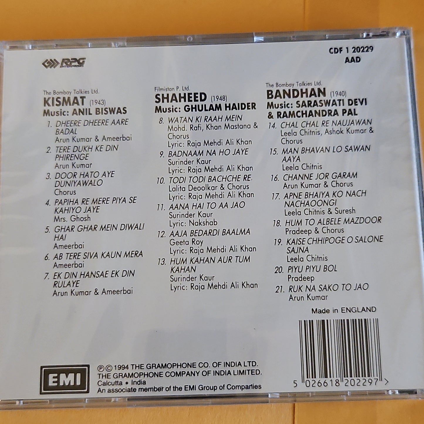 Kismat Shaheed Bandhan Audio CD made England Sealed
