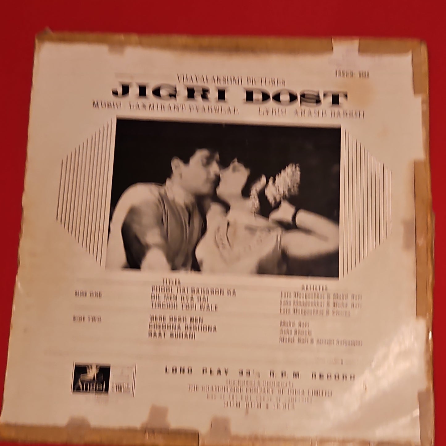 Jigri Dost - 1st Angel Edition Music by Laxmikant Pyarelal in VG