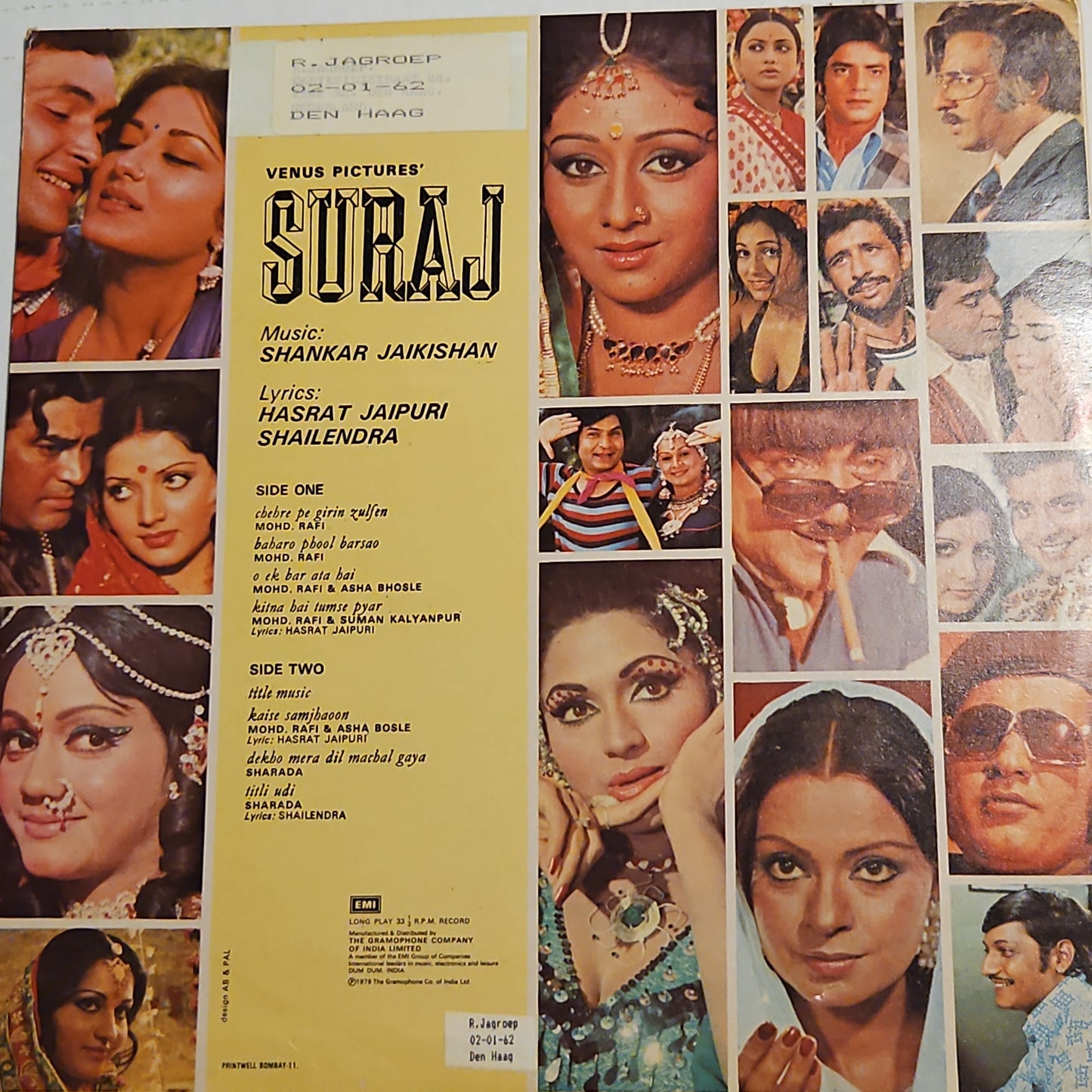 Suraj - Rajendra Kumar and Shankar Jaikishan Super hit in near mint Pristine