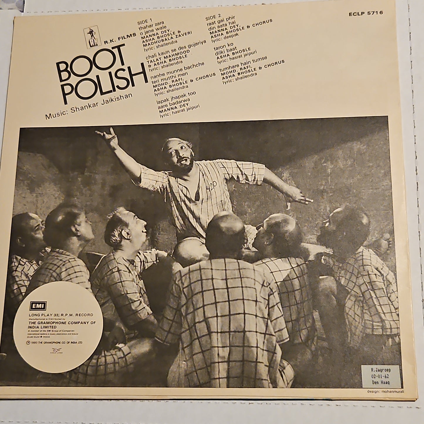 Boot Polish - Shankar Jaikishan R K Productions near mint Pristine