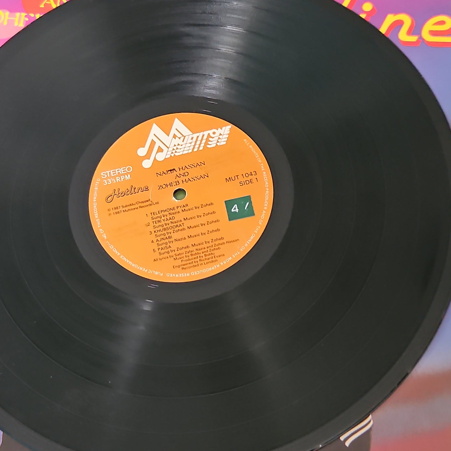 Nazia Hassan - And - Zoheb Hassan Hotline in near mint