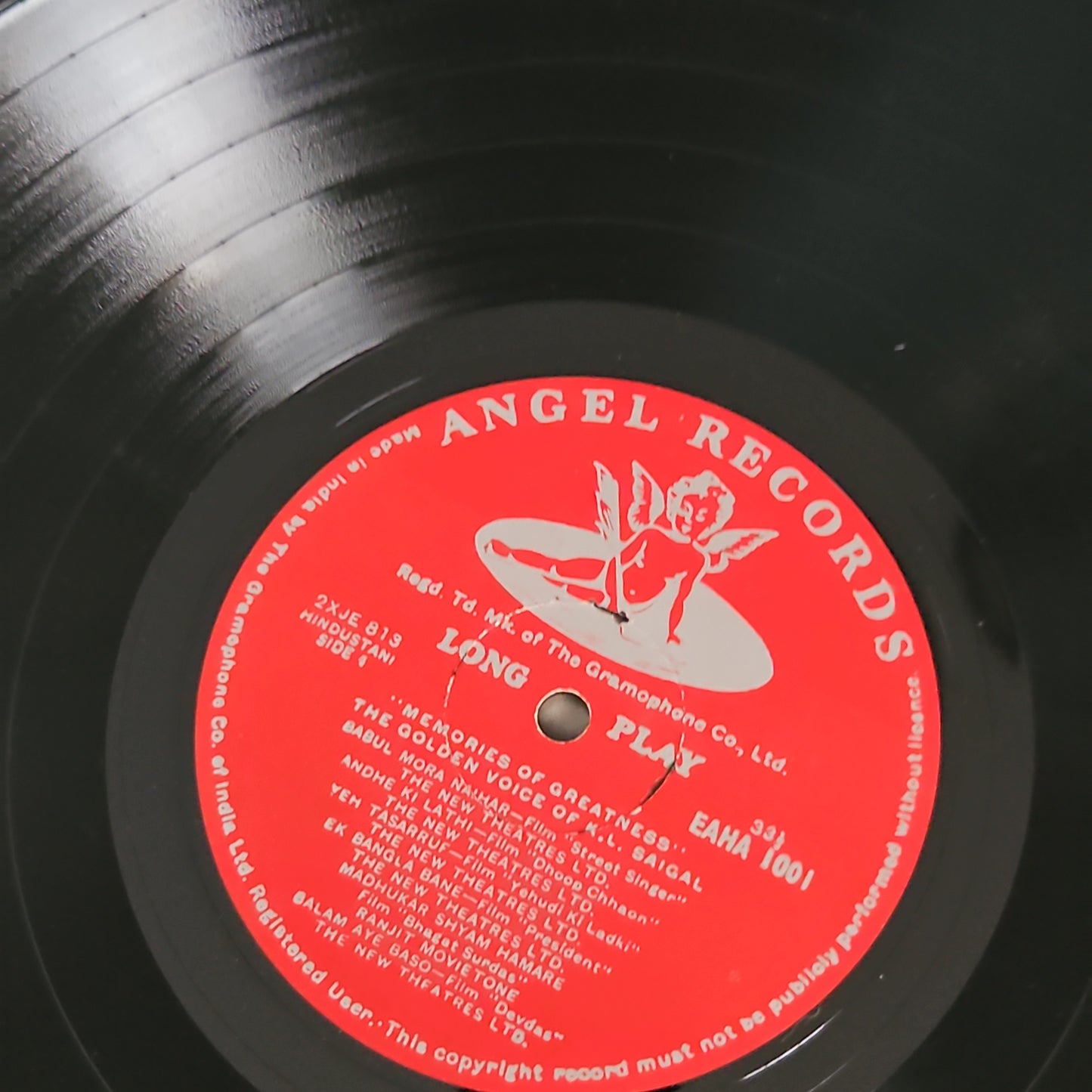K. L. Saigal - Memories Of Greatness (The Golden Voice Of K.L. Saigal) vol 1 Angel odeon in near mint condition Pristine