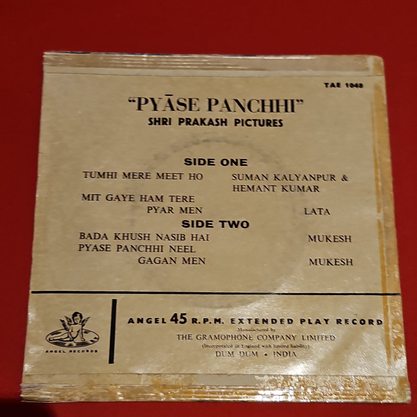 Pyase Panchhi - Rare Kalyanji Anandji album angel EP in excellent