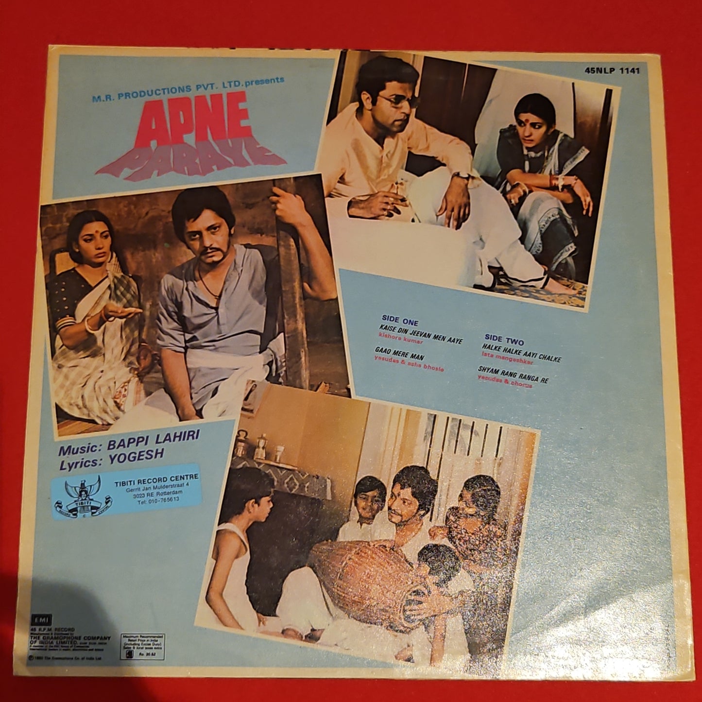 Apne Paraye - Music By Bappi Lahiri & Yesudas superhit classical in near mint