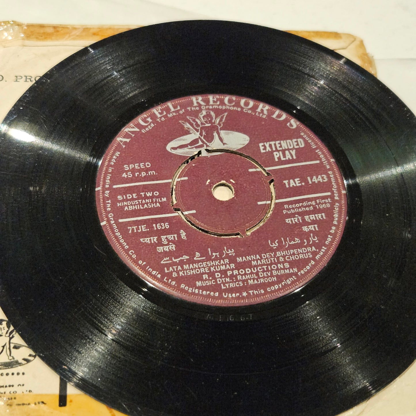 Abhilasha - R. D. Burman - Angel Ep in VG+