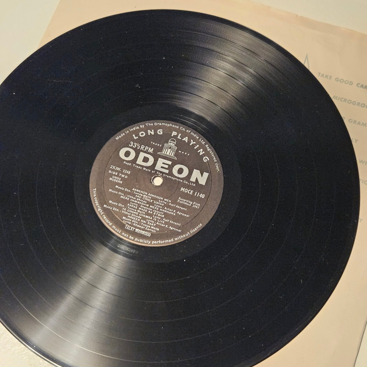 Talat Mahmood - spring blossoms - in excellent condition - rare collection of songs - 1st Odeon Ring edition