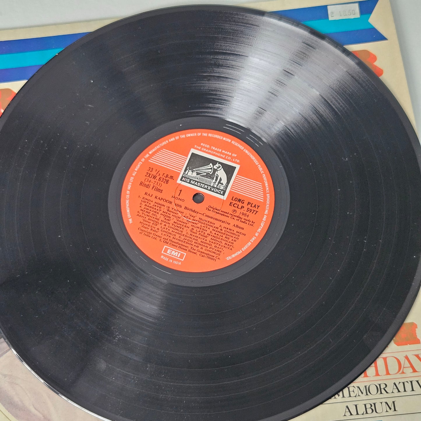 Various – Raj Kapoor (60th. Birthday Commemorative Album) HMV– ECLP 5977
LP Mono 1984