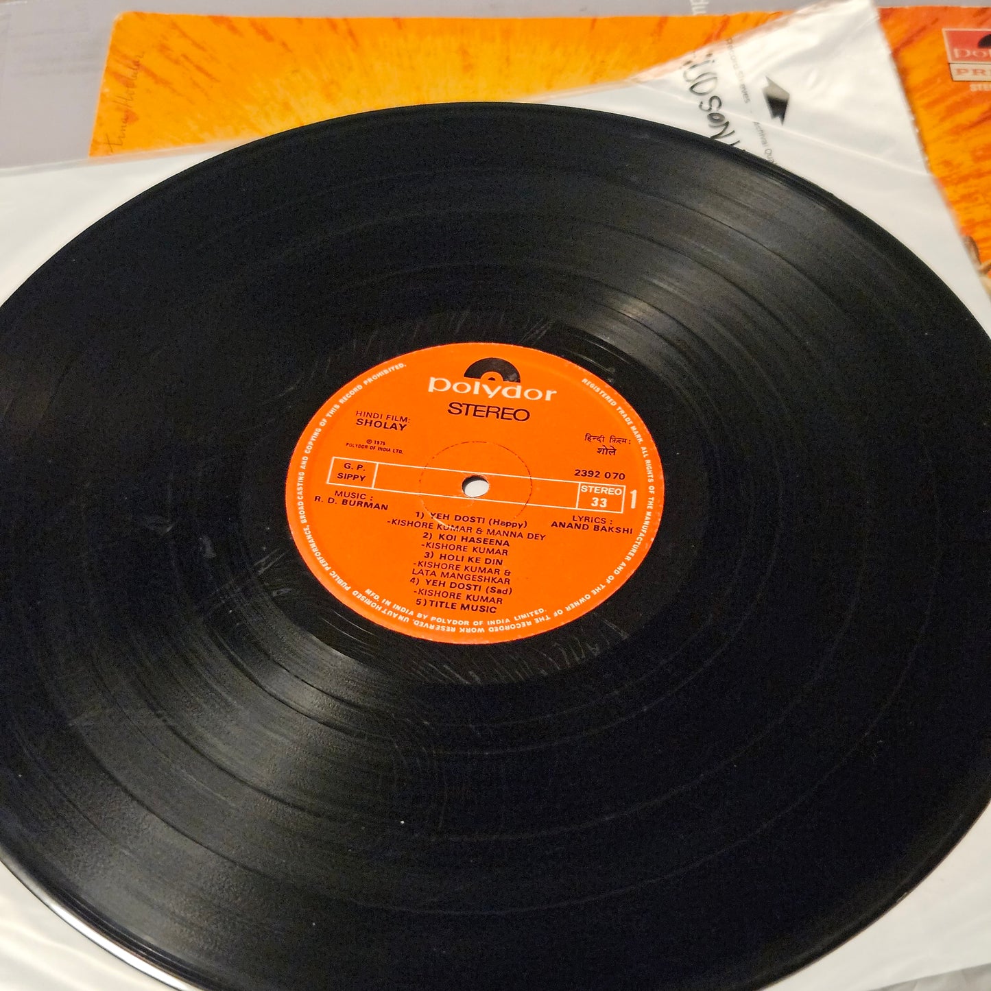Sholay - R D Burman blockbuster 1st Rare edition Multofold edition in excellent - read description