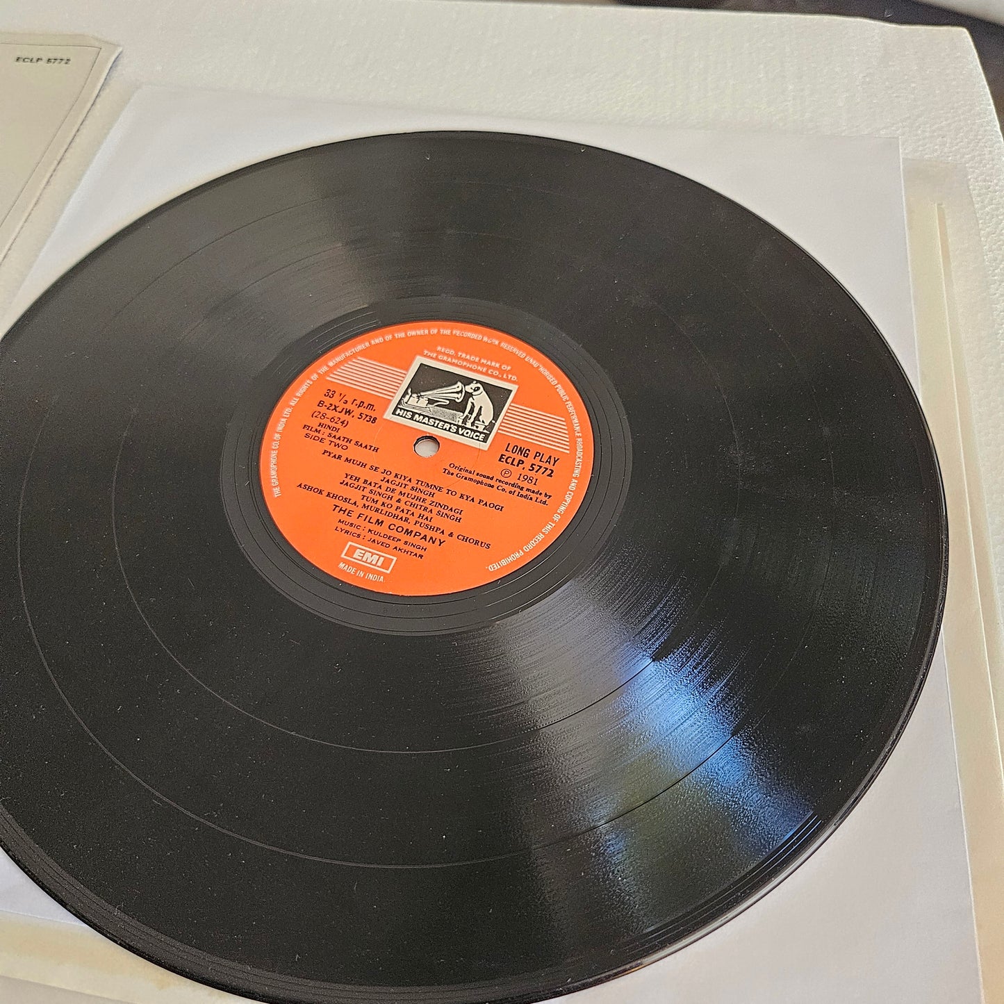 Saath Saath - jagjit Singh Superhit Ghazals record in near mint condition from original soundtrack