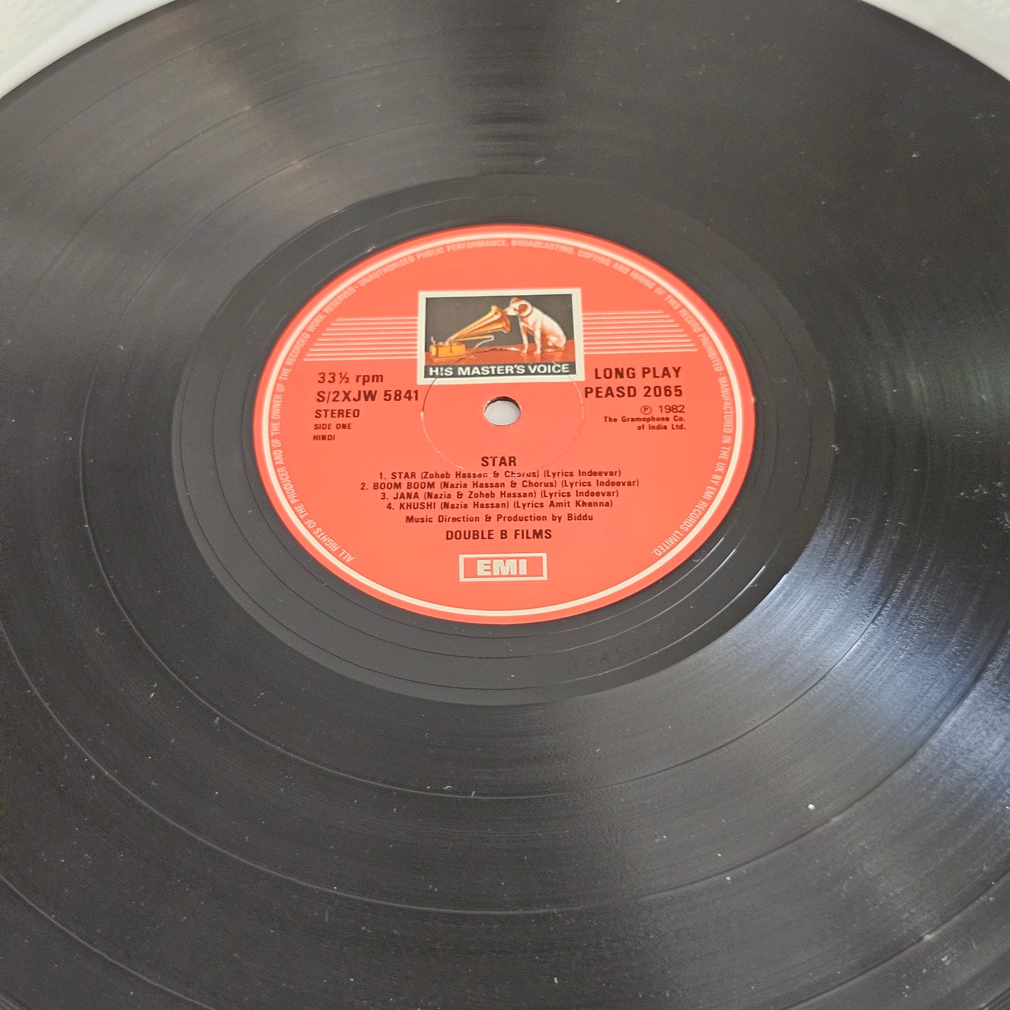 Star (1982) - Nazia & Zoheb Hassan* - and - Biddu Star in near mint condition original soundtrack