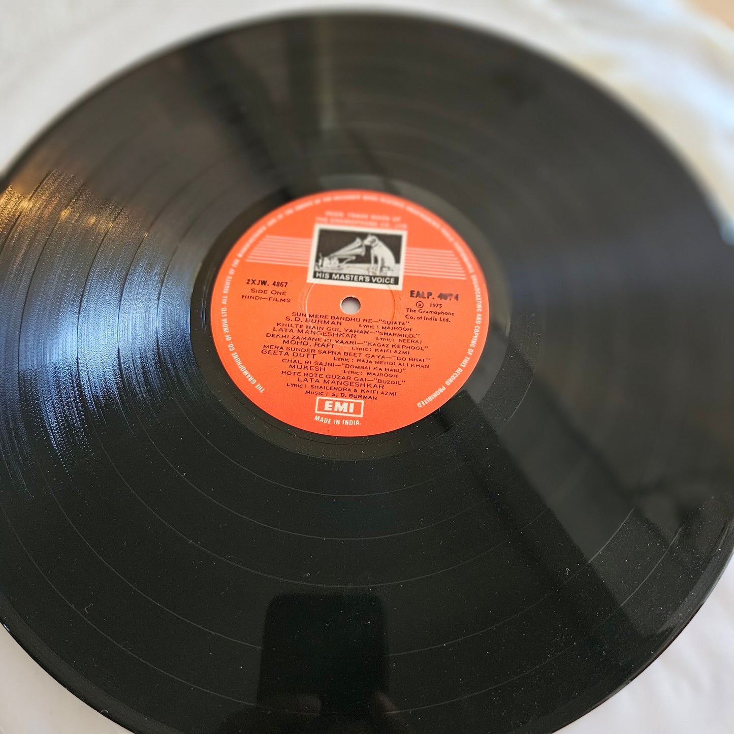 In Memorium of S. D. Burman in near mint condition from original soundtracks