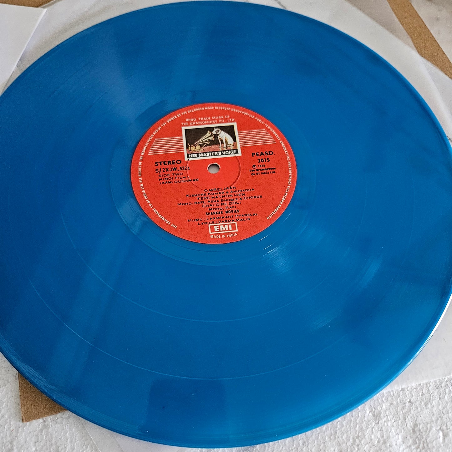 Jaani Dushman - Blue colored LP - Supreme Stereo Gatefold edition In excellent condition from original soundtracks PEASD2015