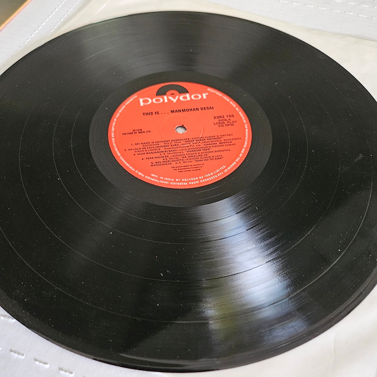 This is Manmohan Desai - his film hits - in Excellent condition from original soundtracks polydor release 2392-165