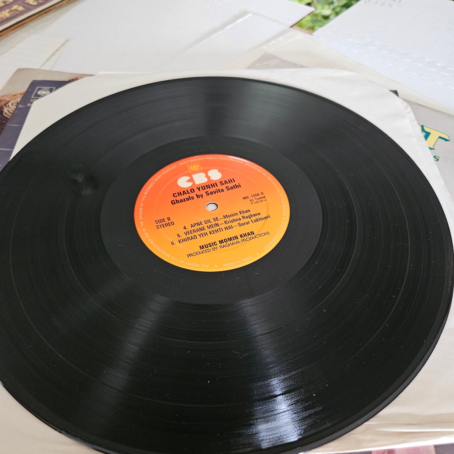 Savita Sathi – Chalo Yunhi Sahee - Ghazals in near mint CBS release IND1056