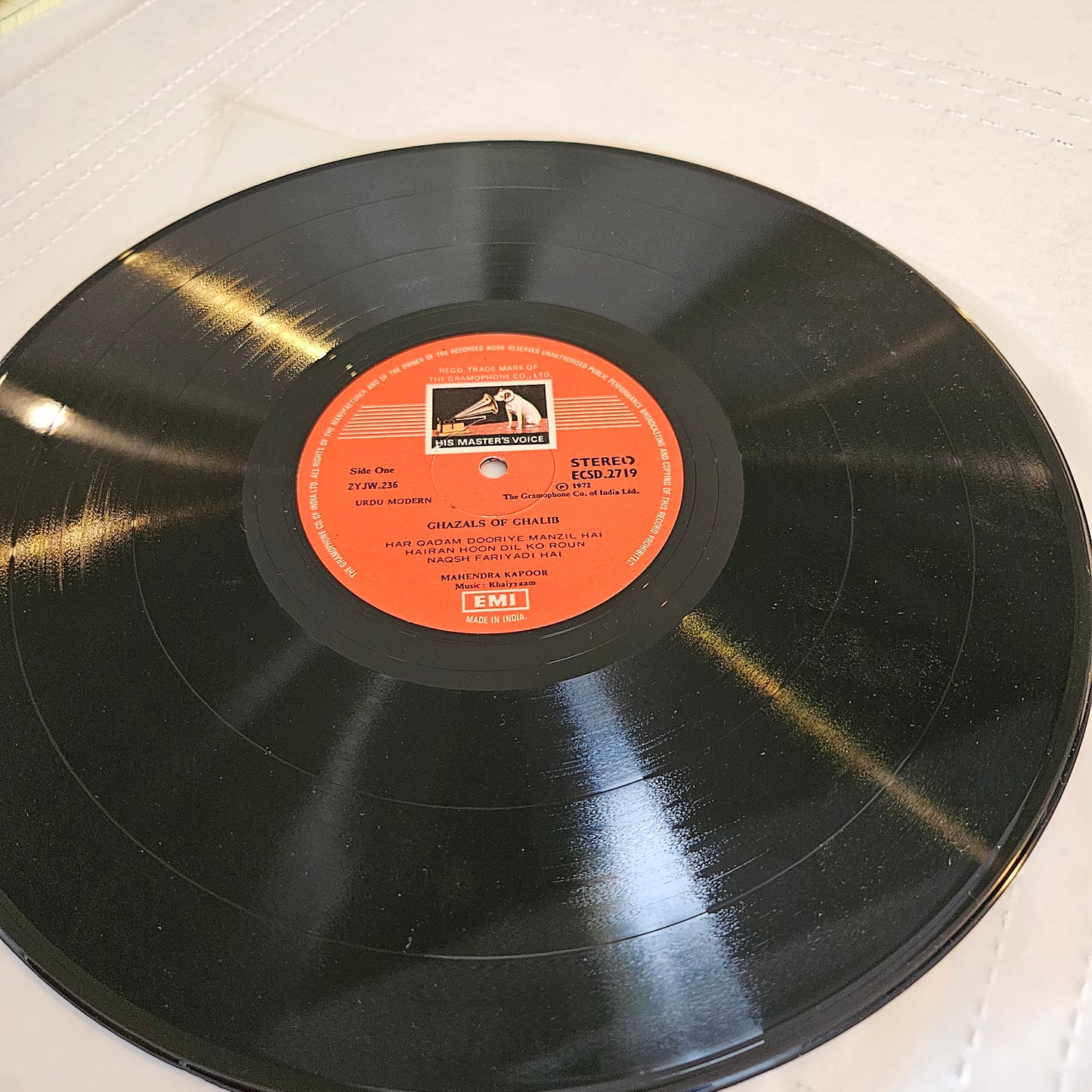 Mahendra Kapoor - Ghazals of Mirza Ghalib - music by Khaiyaam - in near mint condition - rare collection of ghazals ECSD 2719 in stereo HMV 1st pressing