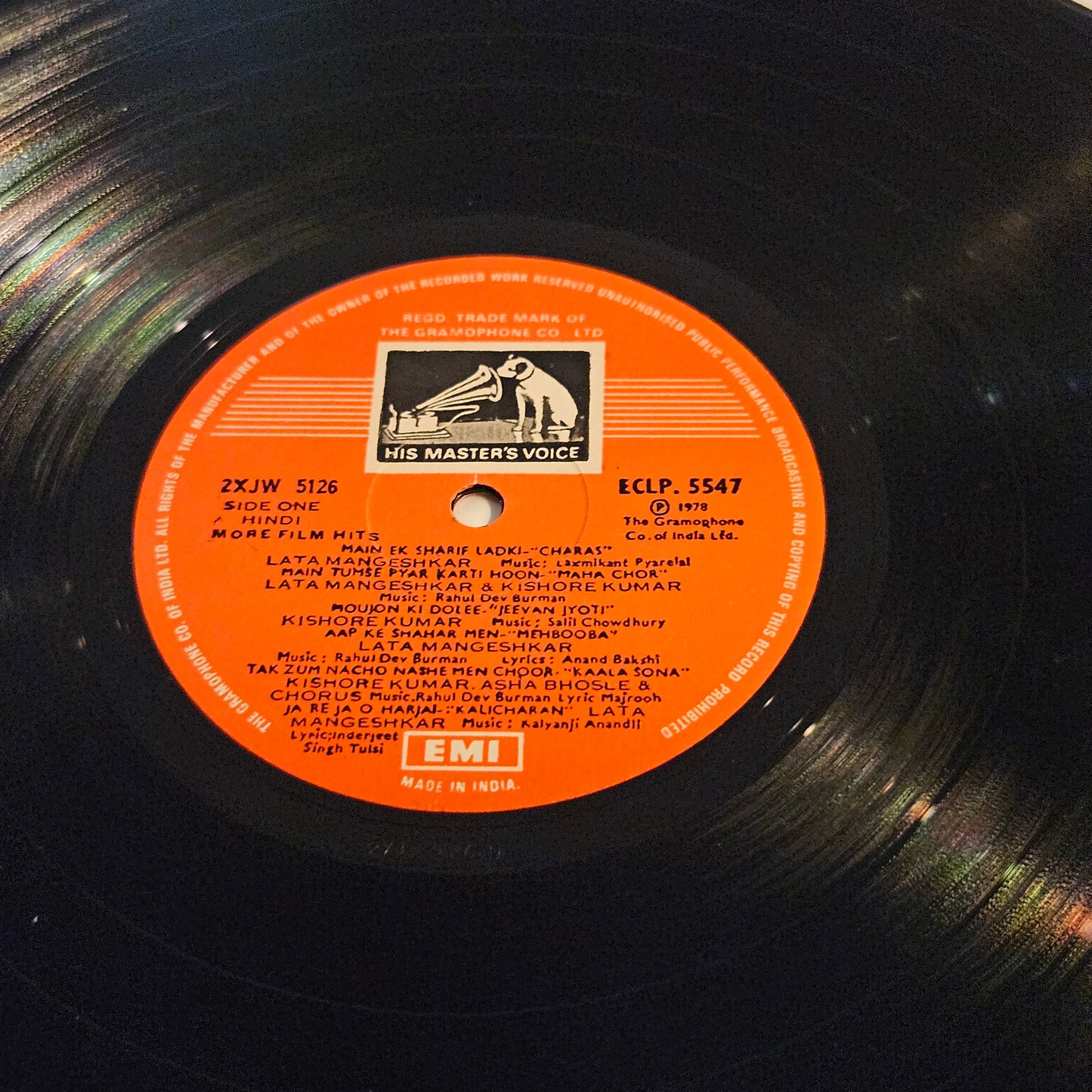 More film Hits - rare collection of songs in near mint condition ECLP 5547 from original soundtracks Include *bade acche lagte hai from Balikabadhu "