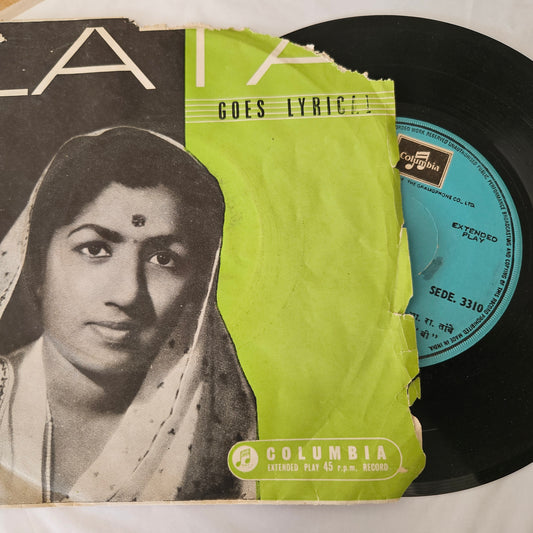 Lata Mangeshkar - Lata Gors Lyrical - Marathi geete Marathi EP - SEDE-3310 in near mint