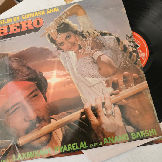 HERO (1983) - near mint - music by Laxmikant Pyarelal from original soundtrack - flawless cover and record