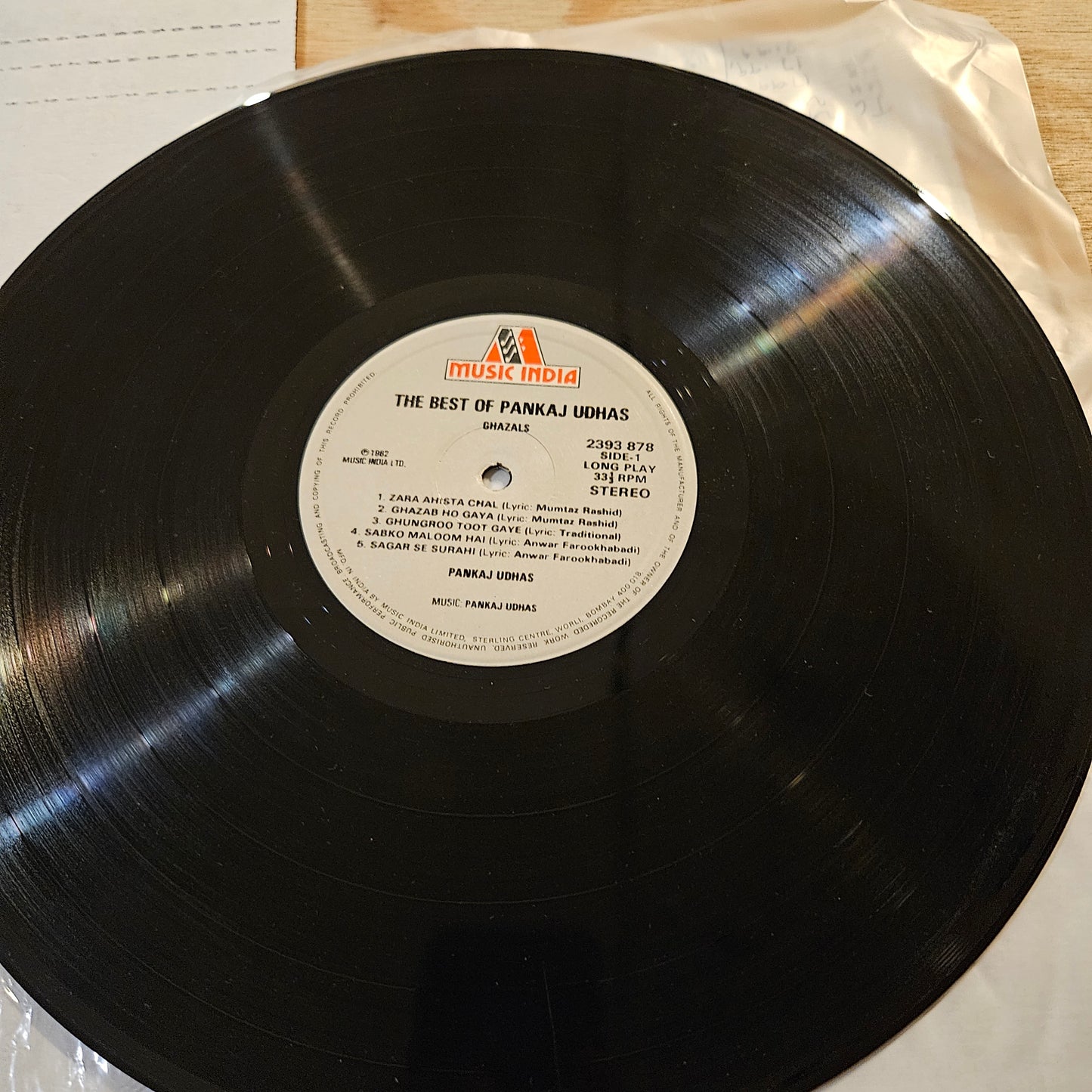 Pankaj Udhas - The Best of Pankaj Udhas - Ghazals in excellent condition in stereo (Copy)
