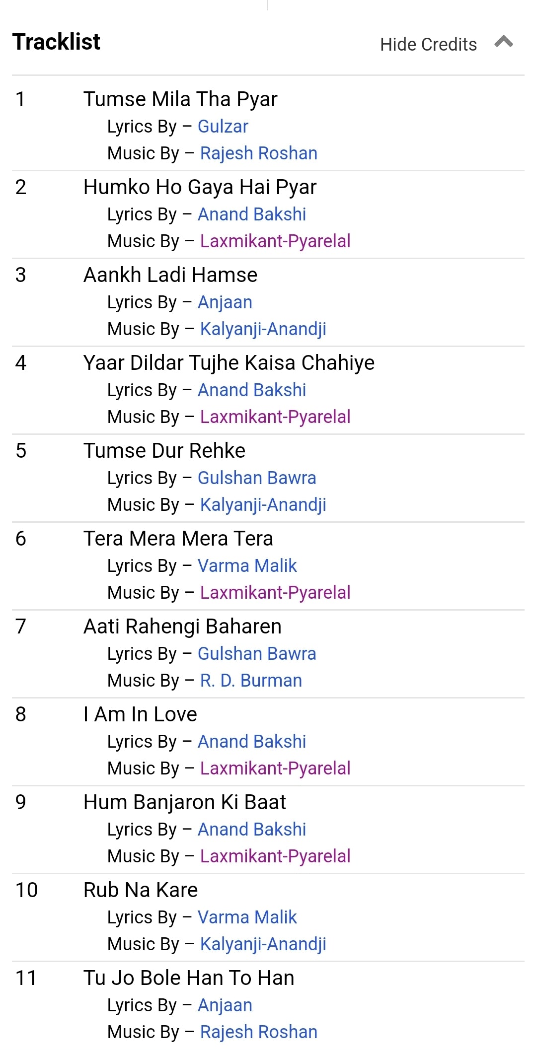 Duets from films - from hit films songs collection in VG+