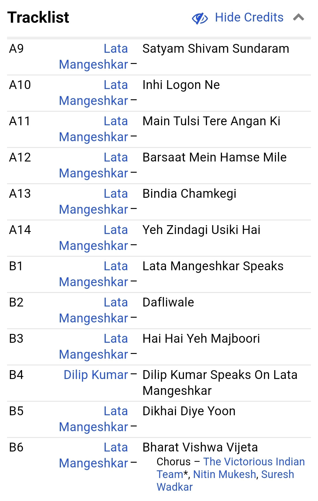 Lata Mangeshkar - The Performance Of The Century celebrating 1983 Indian Win Cricket World Cup in Near mint