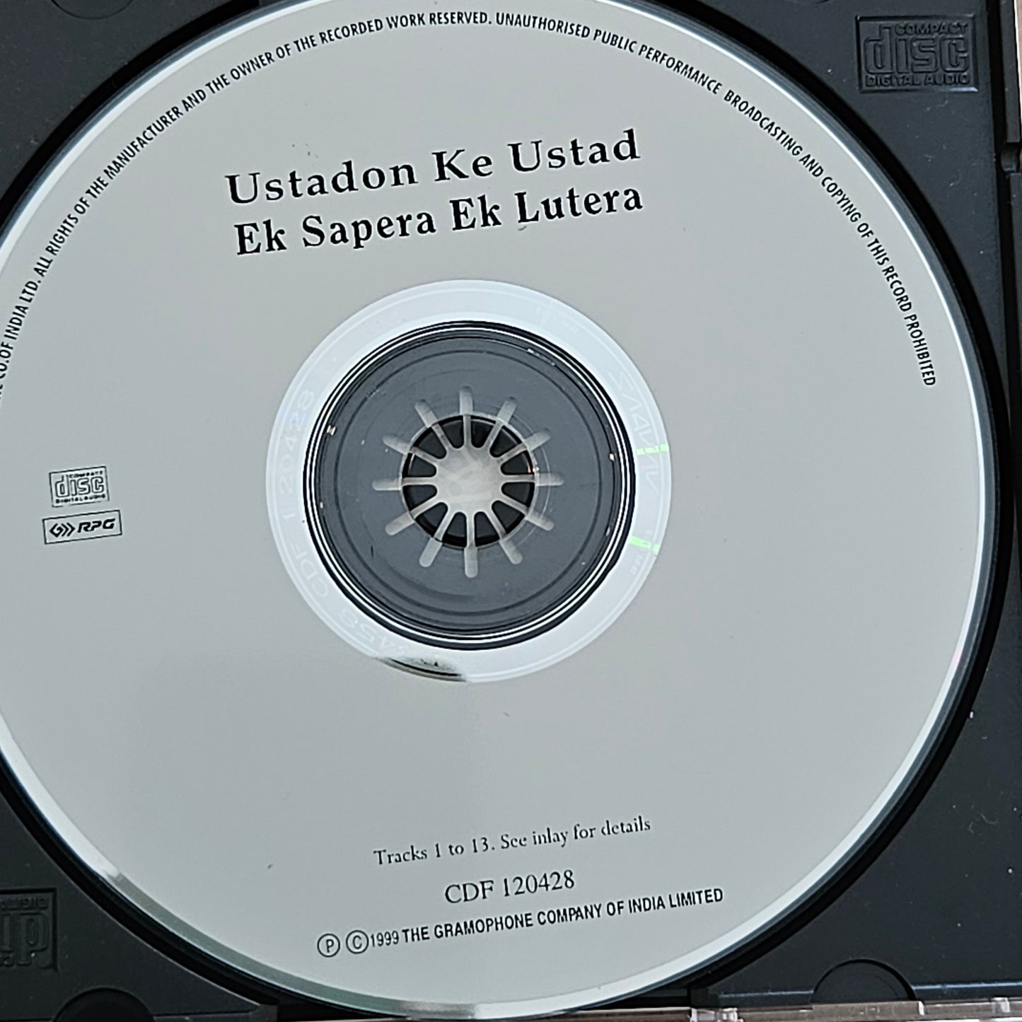 Ek Sapera Ek Lutera and Ustadon ke Ustad Music By usha khanna- Audio CD 1st edition made in UK Near mint