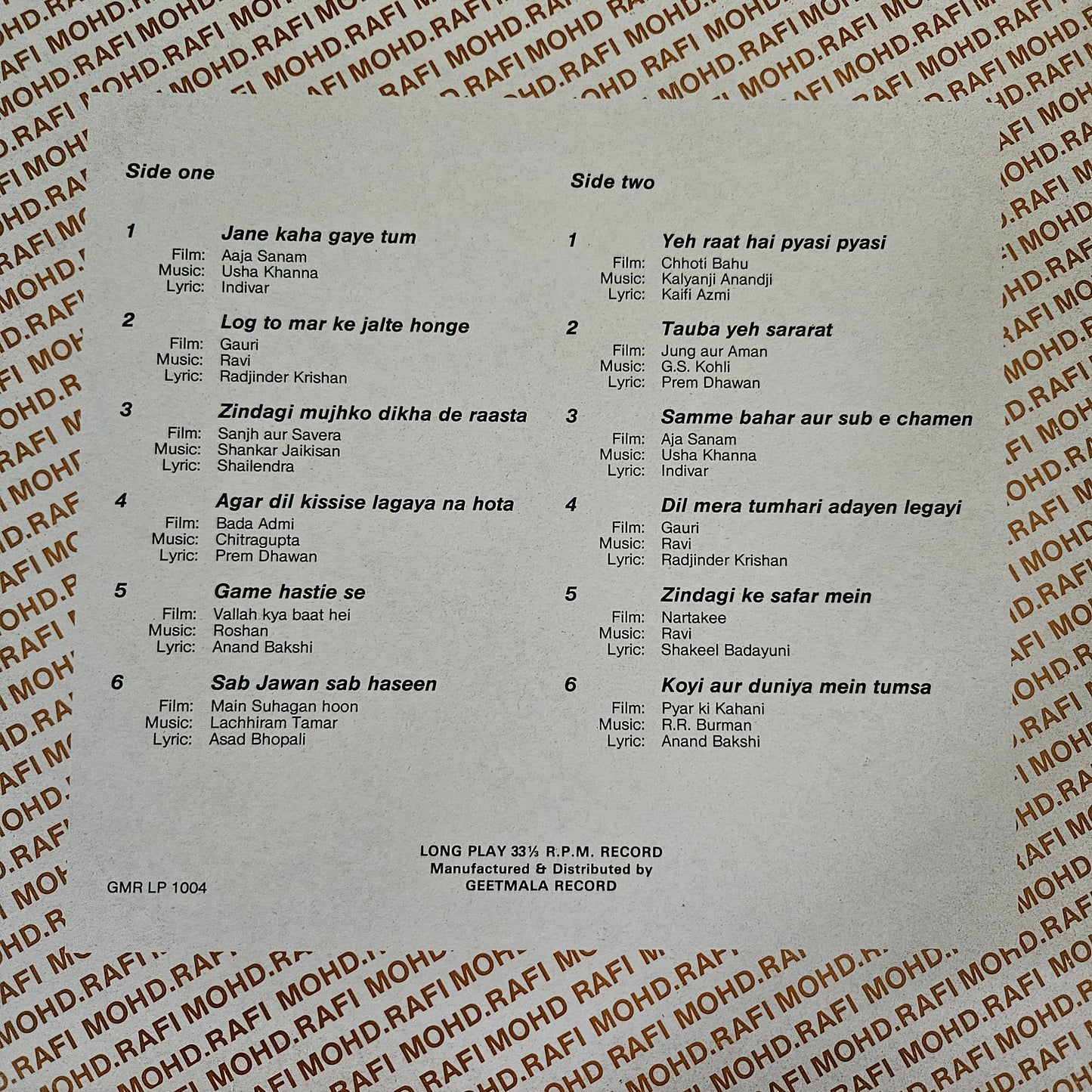 Sunehari Yaaden Mohd Rafi - Rare collection in Excellent