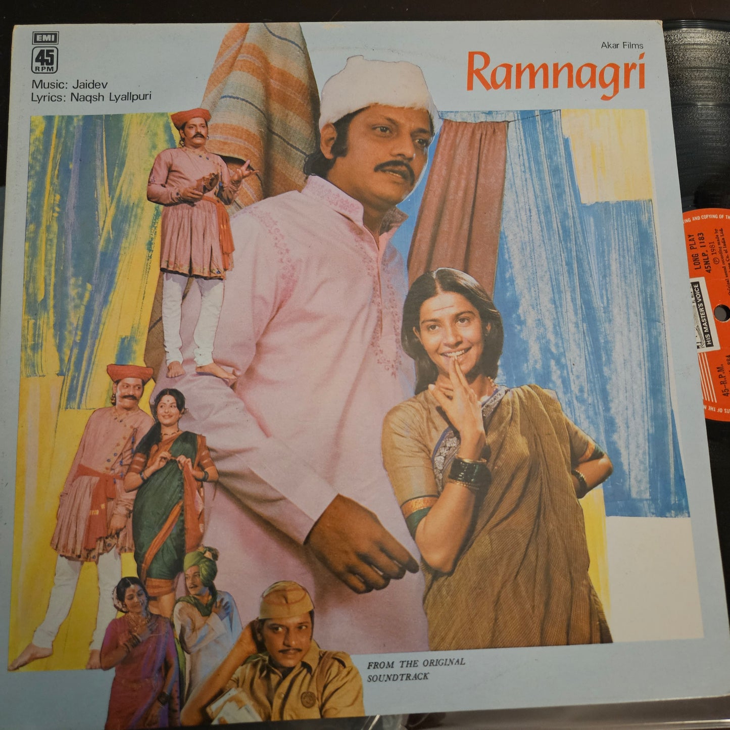 Ramnagri - Jaidev Superhit on 45 rpm LP fe Near Mint