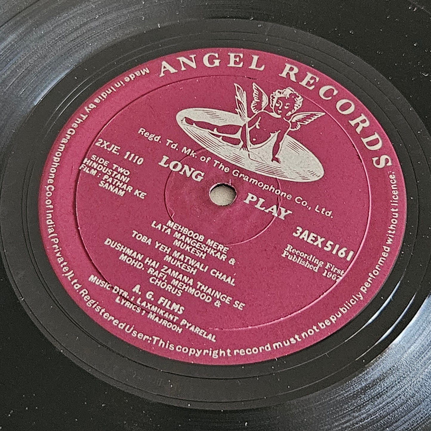 Patthar Ke Sanam - 1st Angel Edition Music by Laxmikant Pyarelal in excellent