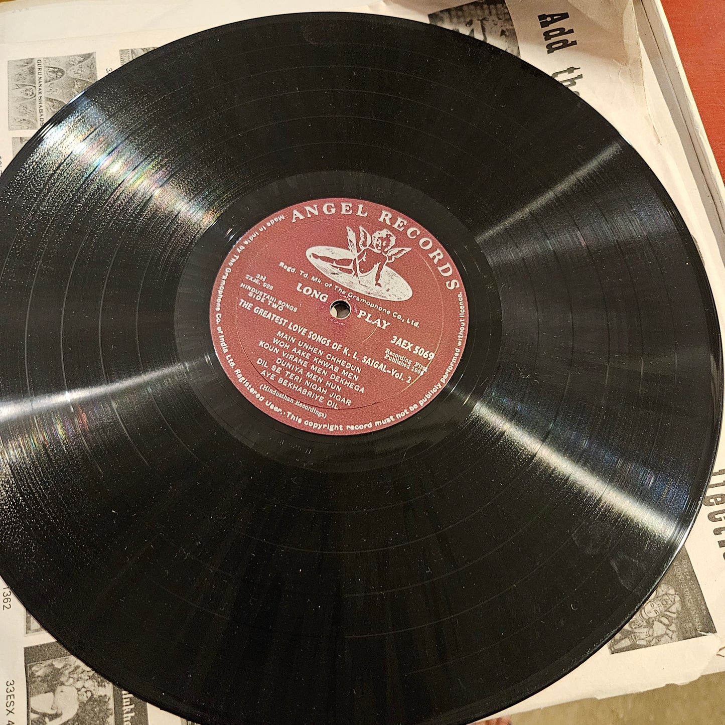Box Set K. L. Saigal - 2 Lp set Greatest Love Songs Of K. L. Saigal Vol 1 and Vol 2 n 1st Angel Excellent condition