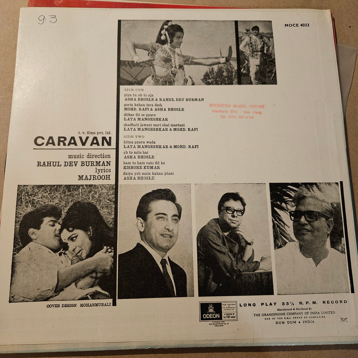 3 LPs package R. D. Burman blockbuster hits Apna Desh, Kati Patang and Caravan in Near mint