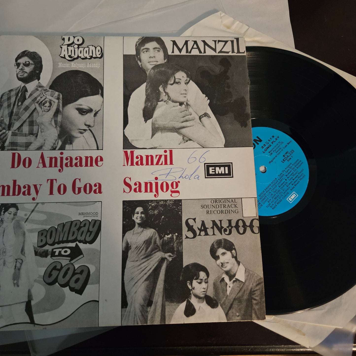 Manzil + Bombay to Goa + Sanjog + Do Anjaane 4 on 1 R D Burman and Amitabh rare in excellent