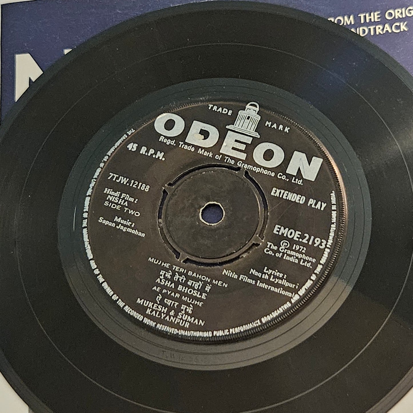 Nisha - Music by Sapan Jagmohan Rare Ep in excellent condition