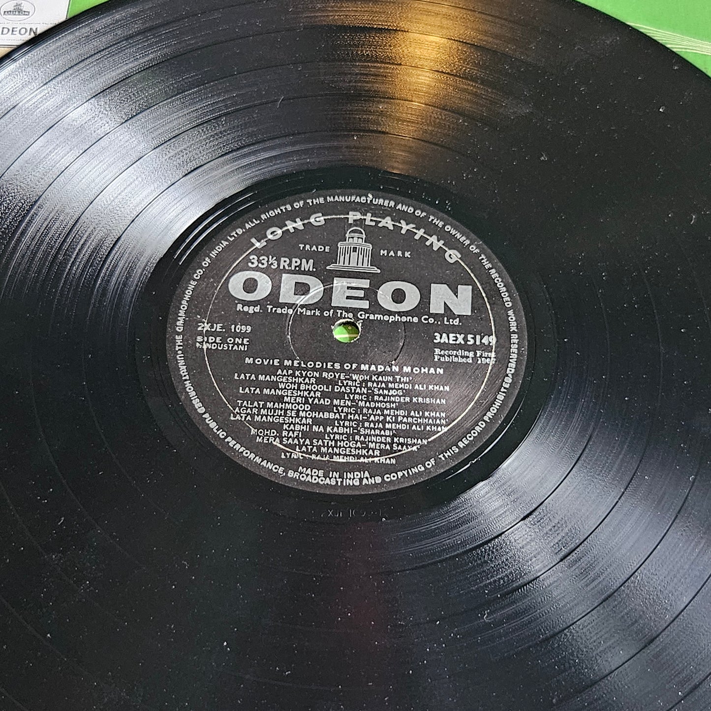 Madan Mohan - Movie melodies of Madan Mohan" 1st Odeon Ring in near mint