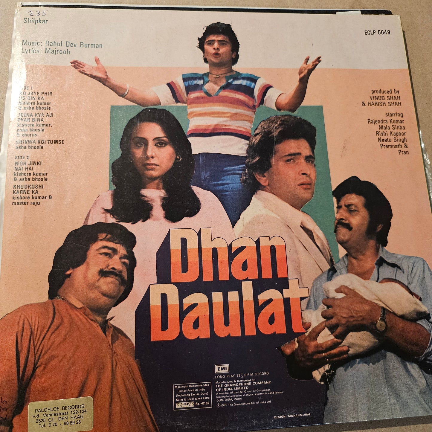 Khel Khel Mein + Jhoota Kahin Ka + Dhan Daulat R. D. Burman, Rishi Kapoor Neetu Singh records in excellent to Near Mint