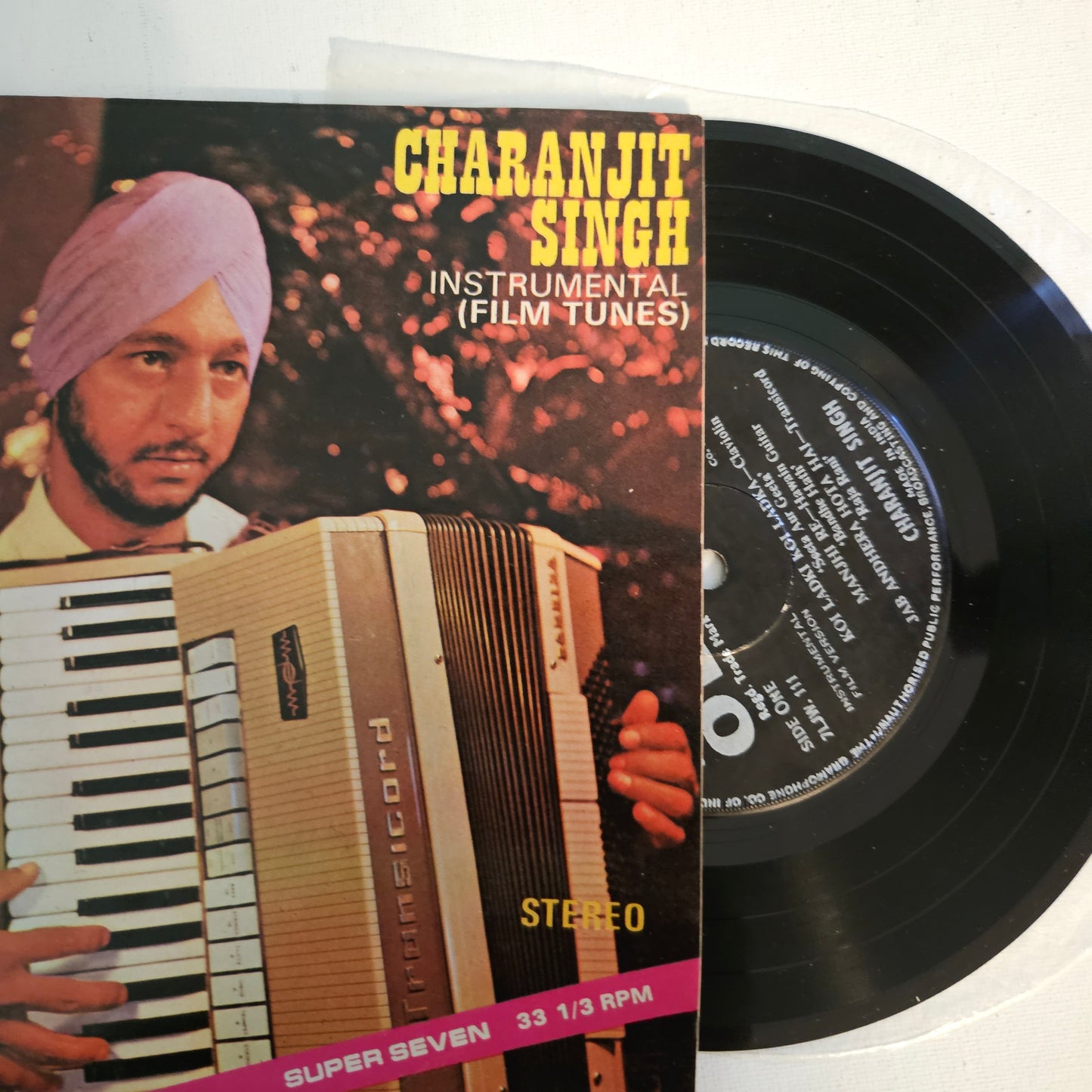 Charanjit Singh – Instrumental (Film Tunes) Vinyl, 7", 33 ⅓ RPM, Stereo in near mint