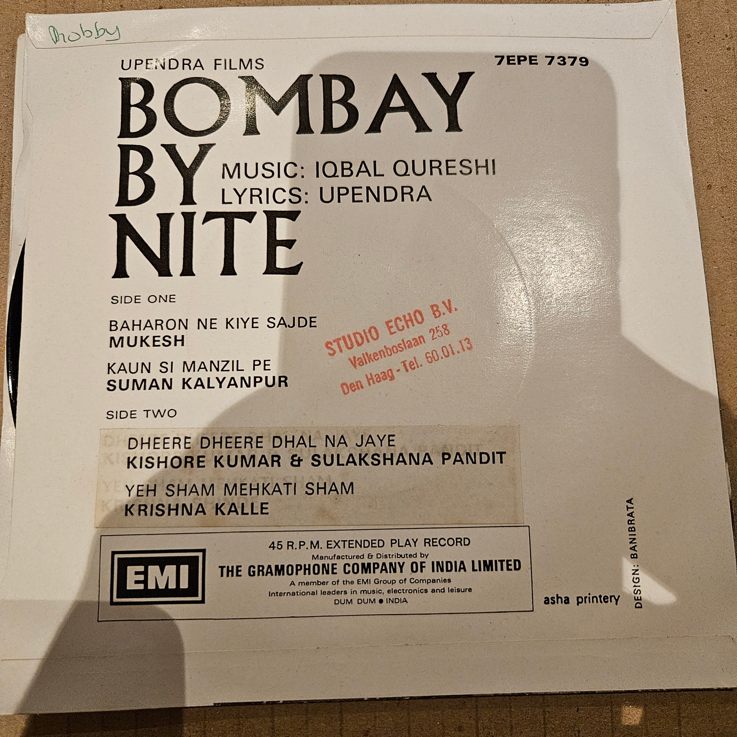 Bombay by Nite - Music iqbal Qureshi - in near mint - Rare Nostalgia
