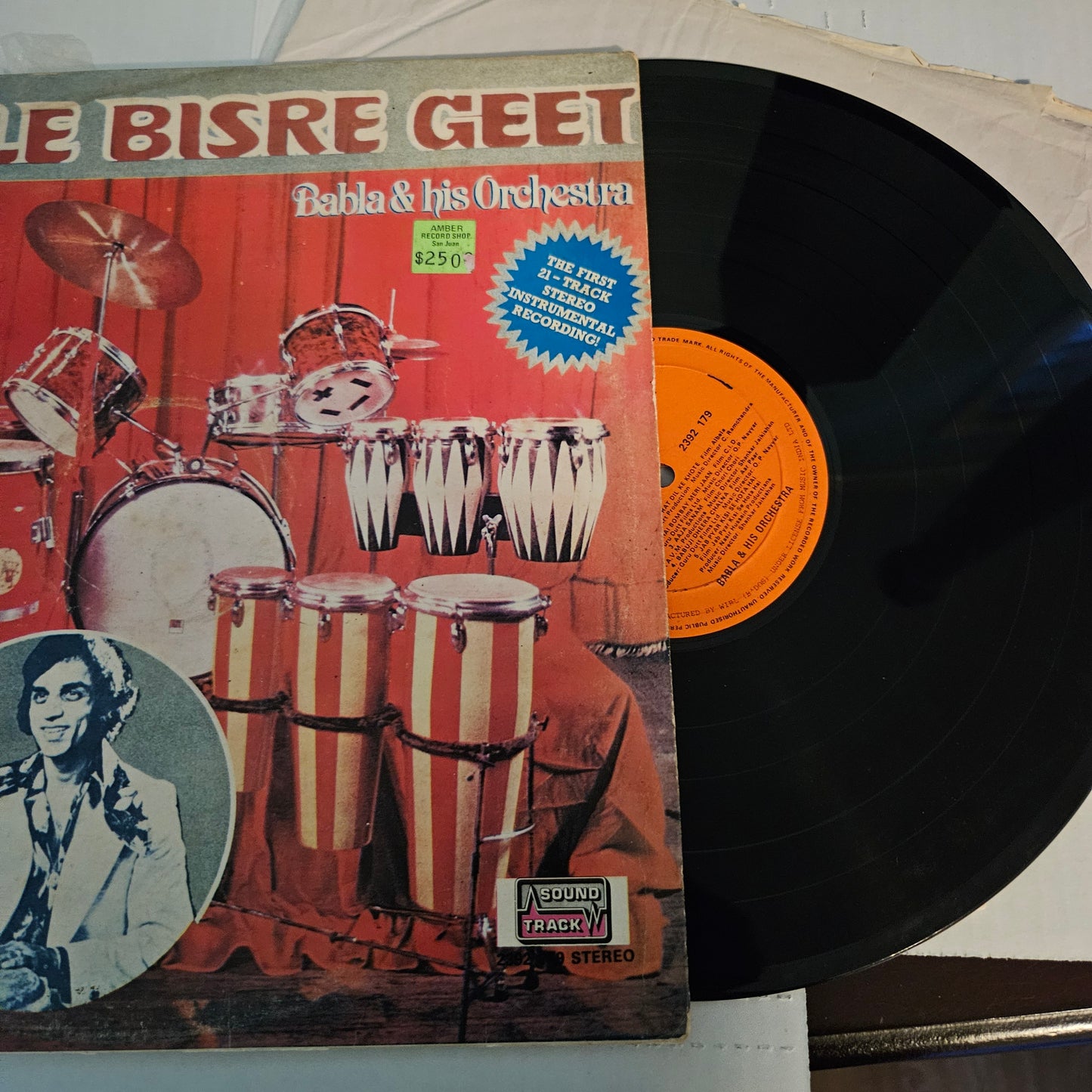 Babla - Bhule Bisre Geet - Indian pop record Instrumental in stereo in Vg+ condition