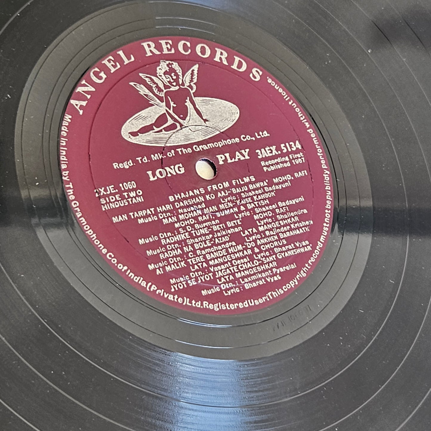 Bhajans from Films - 1st Angel in VG+ 3AEX5134