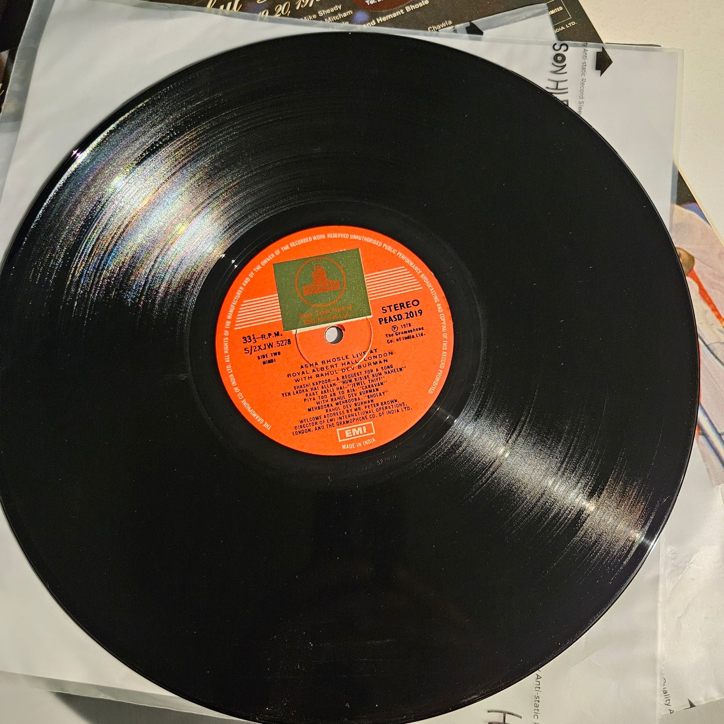 R D Burman & Asha Bhsole Live at Royal Albert Hall 2 LP set near mint Pristine