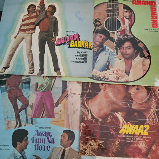 4 Records R D Burman and CBS label Superhit Acoustic Pack in excellent to near mint See description