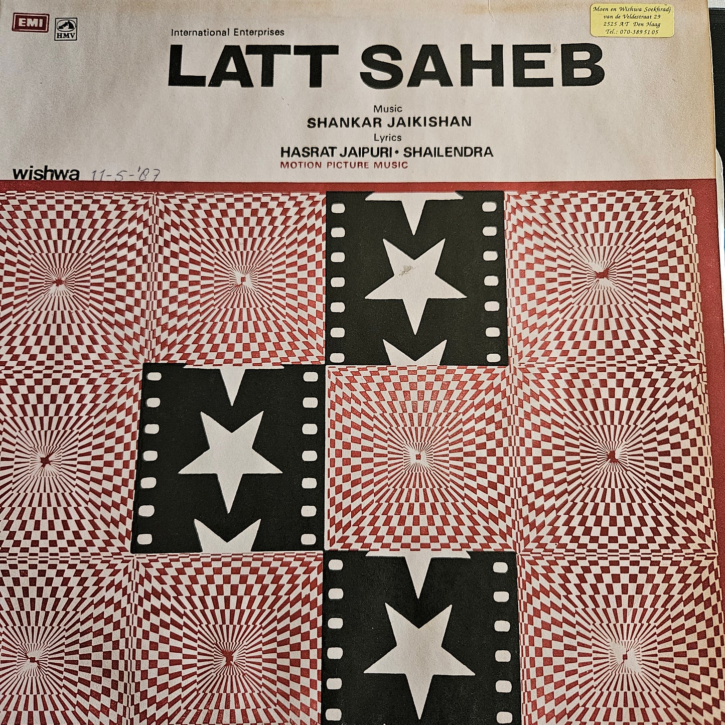 Latt Saheb - Shankar jaikishan superhit in Near Mint