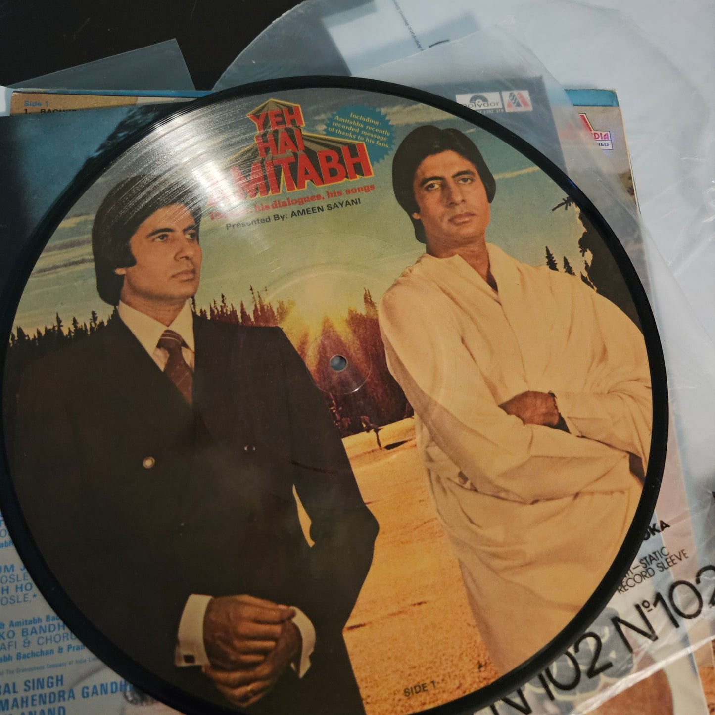 5 Superhit LPs package including Amitabh Picture Disc and 1.Shaan 2.Mahaan 3. Pukar and 4.Kaalia Amitabh and R D Burman and in VG++ to excellent